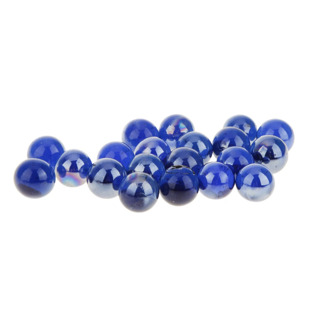 

20 Pack 16mm Assorted Glass Marbles Traditional Game Play Toy Dark Blue