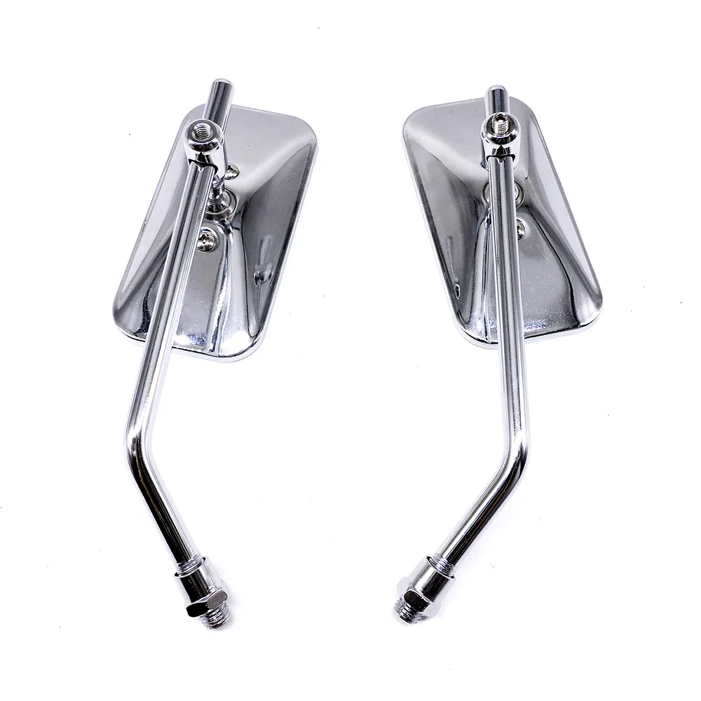 

Chrome Mirror Motorcycle Accessories Side Mirror Cafe Racer Scooter Universal 10mm Motorbike Rear View Mirrors for Suzuki Harley