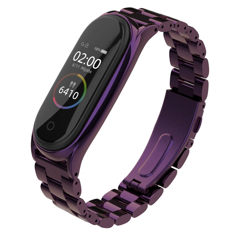 Металлический ремешок для Xiaomi mi Band 4 3 браслет mi Band 4 ремешок из нержавеющей стали браслеты для Pulseira mi band 3 умные часы Correa