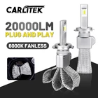 H7 Светодиодные Автомобильные фары H11 светодиодные противотуманные фары 6000K 20000LM Mini H8 H1 H4 9006 9005 HB3 HB4 Ice лампы Luces Led авто пара безвентиляторный