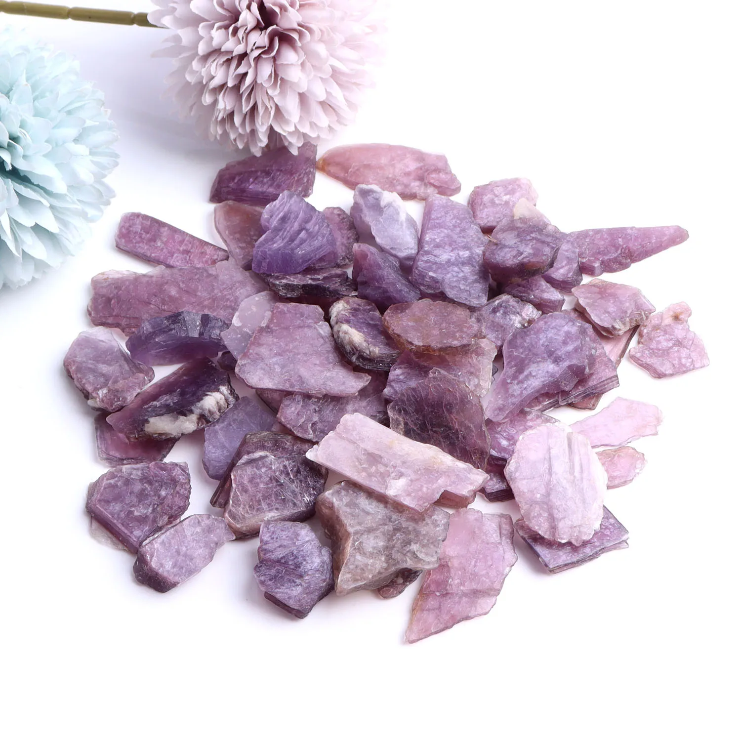 Натуральный Необработанный фиолетовый слюдяной кристалл 30 г шероховатый