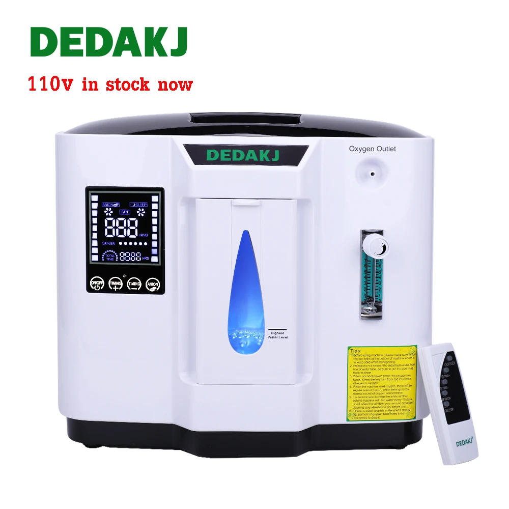 

DEDAKJ DE-1A 1L-7L Oxygen Generator English Version Oxygen Concentrator Air Purifier Oxygenation Machine 110v 220v
