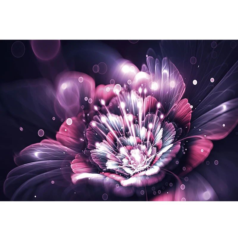 

Wallpaper For Living Room Wall Modern Color Abstract Art Lily Flower Glitter Cafe Bar Ktv Wall Mural Wallpapers