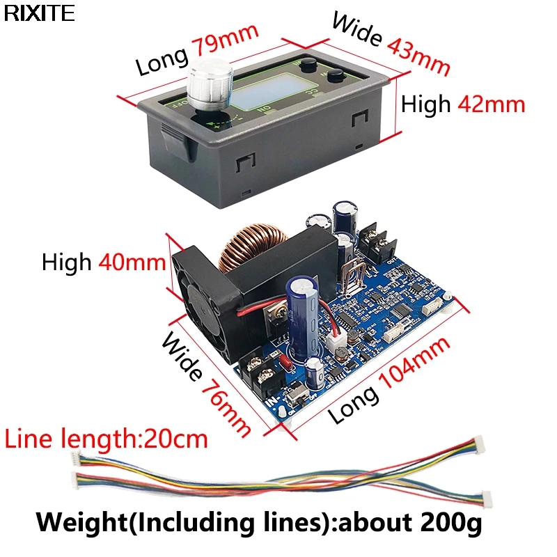 Понижающий преобразователь постоянного тока WZ5020L WZ5012L CC CV 50 в 20A 1000 Вт