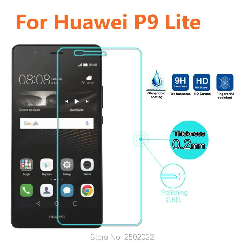 

Для huawei p9 lite закаленное стекло 9h Высококачественная защитная пленка Взрывозащищенная Защита экрана для huawei p9 lite guard