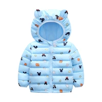 disney mickey mouse children down coat hooded zipper baby girls outerwear thick warm winter kids jackets for toddler boys