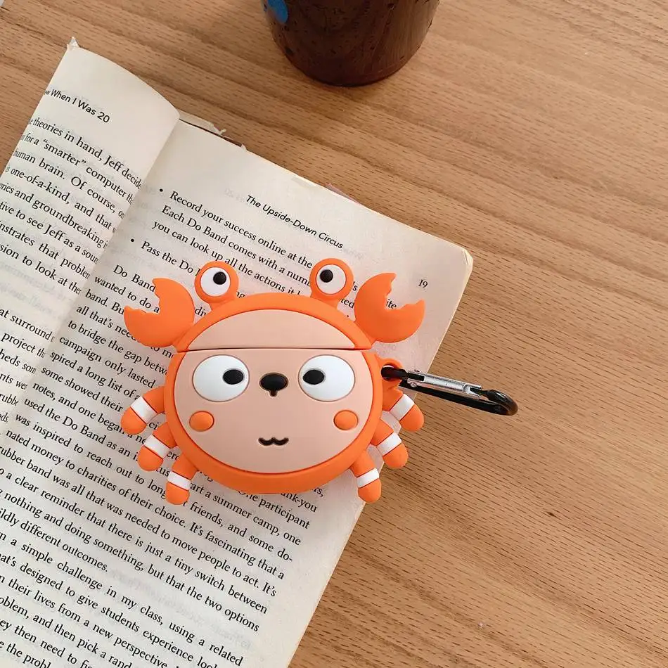 3D Медведь Тыква наушники в форме кота чехол для AirPods силиконовый олень милый мультфильм чехол для Apple Air pods чехол аксессуары коробка - Цвет: 628