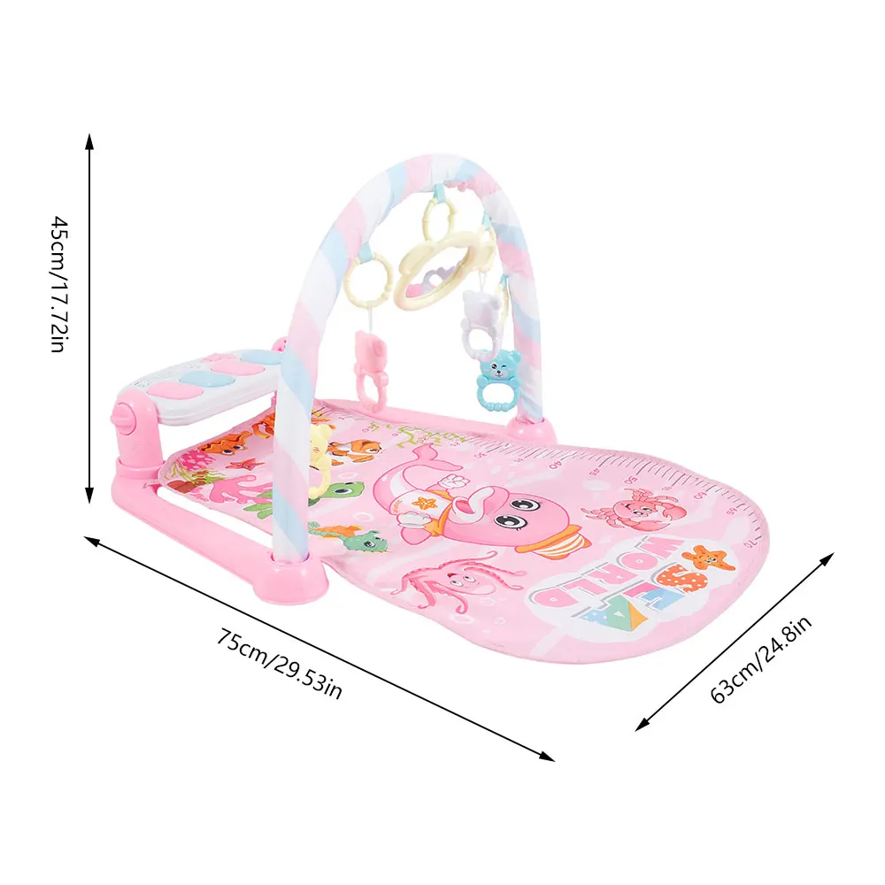 

Newborn Baby Crawling Mat Baby Gym Educational Toy Rack Game Infant Music Play Mat Carpet with Piano Keyboard Toddler Play Pad