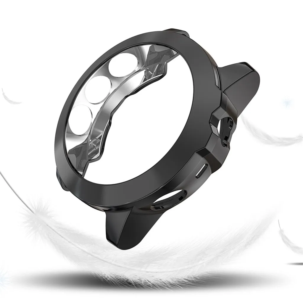 Ouhaobin Smart Accessories Case Cover For Garmin Fenix 5X Watch Electroplate Replacement TPU Case Shell Protector 930#2