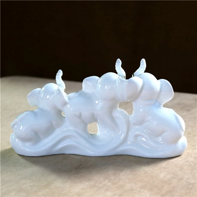Оригинальная фарфоровая миниатюрная керамическая фигурка слона для всей семьи