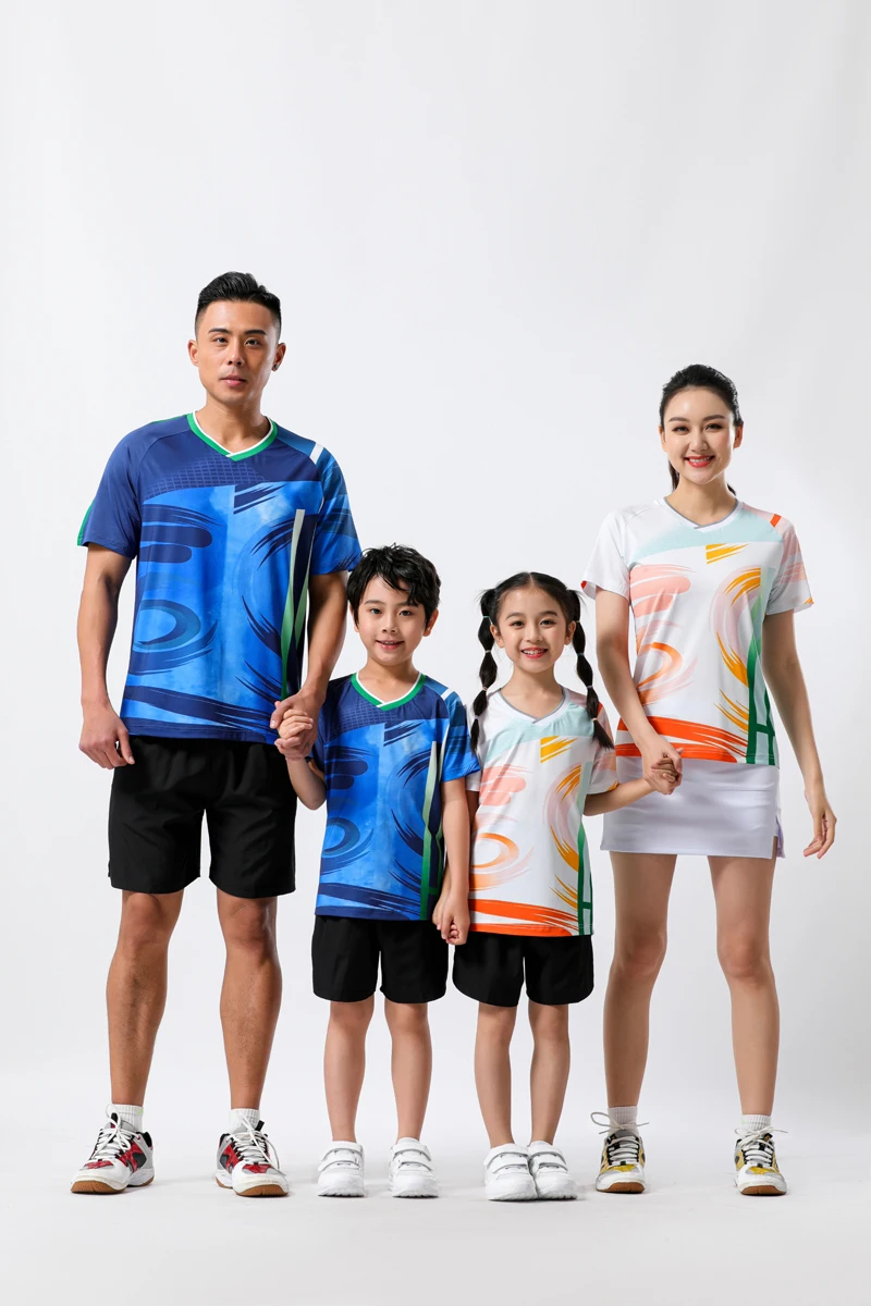 Custom 2021 Badminton T-shirts Men Women,Kids Tennis Shirts Shorts, Table Tennis Shirts ,Quick dry Team sport training tshirt
