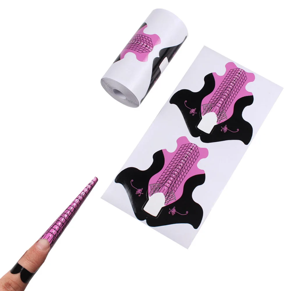 

20/50/100pcs Nail Form Purple Fish Gel Nail Art Tip Extension Guide Tools for Salon Nails Care Tool