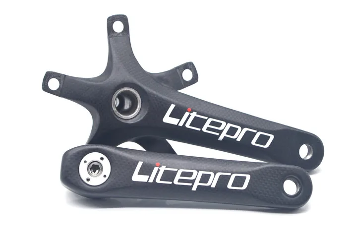 Litepro велосипед Сверхлегкий карбоновый коленчатый набор 130 BCD 412 складной велосипед шатун для дорожного велосипеда 170 мм части велосипеда