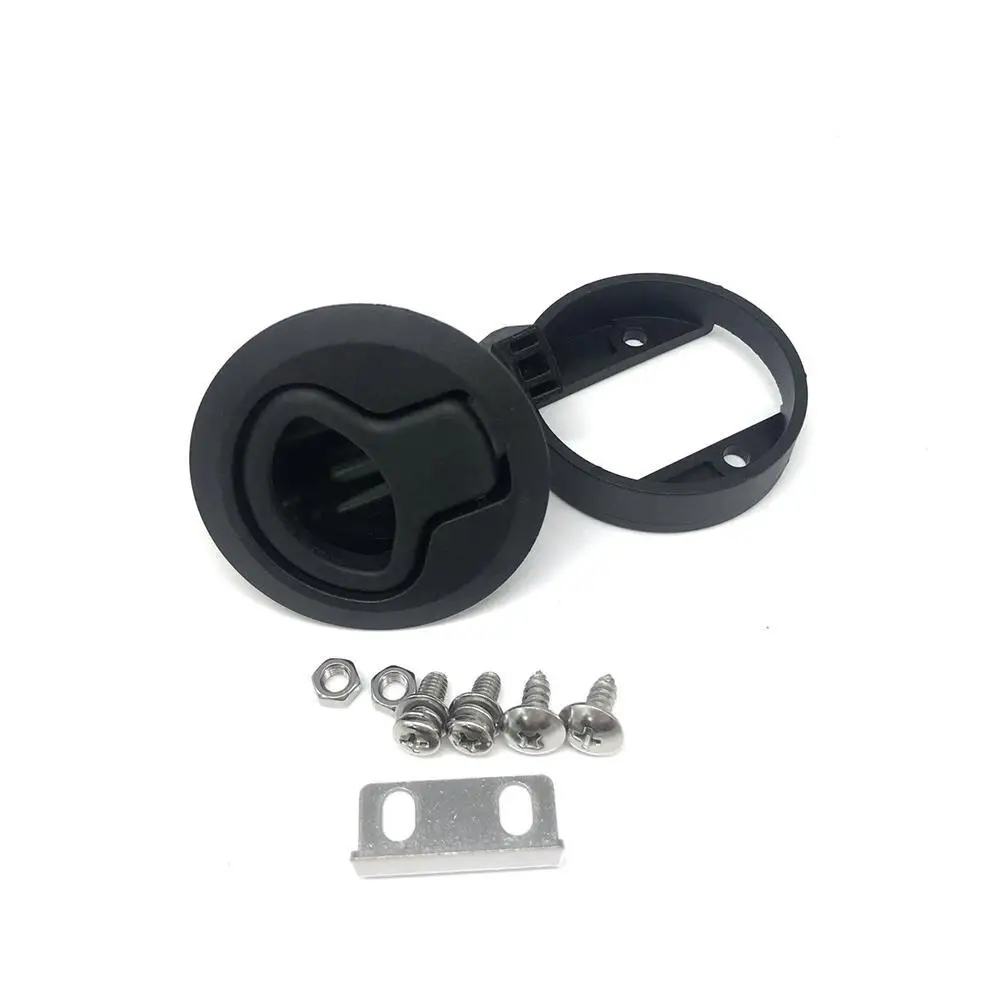 

Adeeing A1860 Slam Latch Hatch Round Pull Latch Flat Lock Flush Pull Slam Latch for Boat Deck Hatch Door Locking