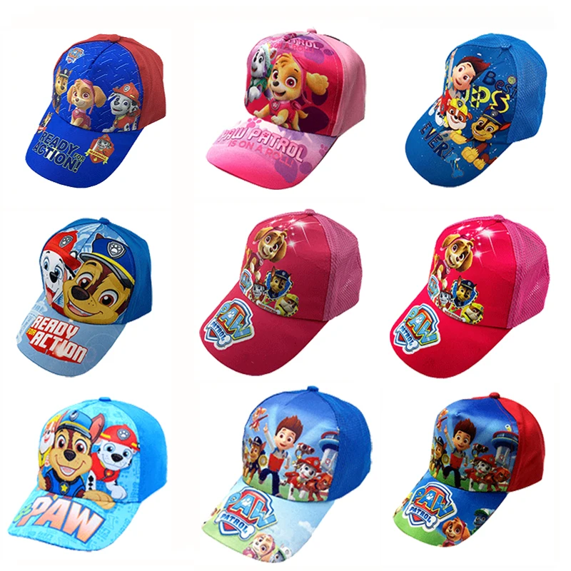 Paw Patrol мультфильм милые Удобные бейсболки Солнцезащитная сетка шляпа Детская