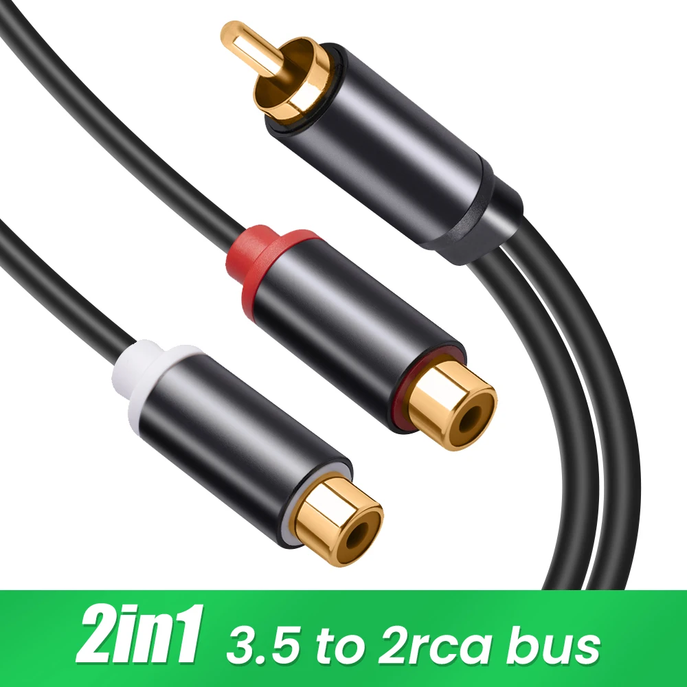 

Металлический RCA Женский к двойному 2-RCA Мужской позолоченный адаптер, стерео сплиттер Y аудио кабель (RCA F-2 RCA M) (1 Папа к 2 женщинам)