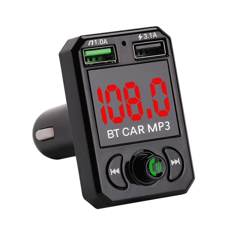 Hands Free FM Transmitter car Bluetooth Wireless MP3 Player Loudspeaker LED Dual USB charger Modulation Car Electronics | Автомобили и