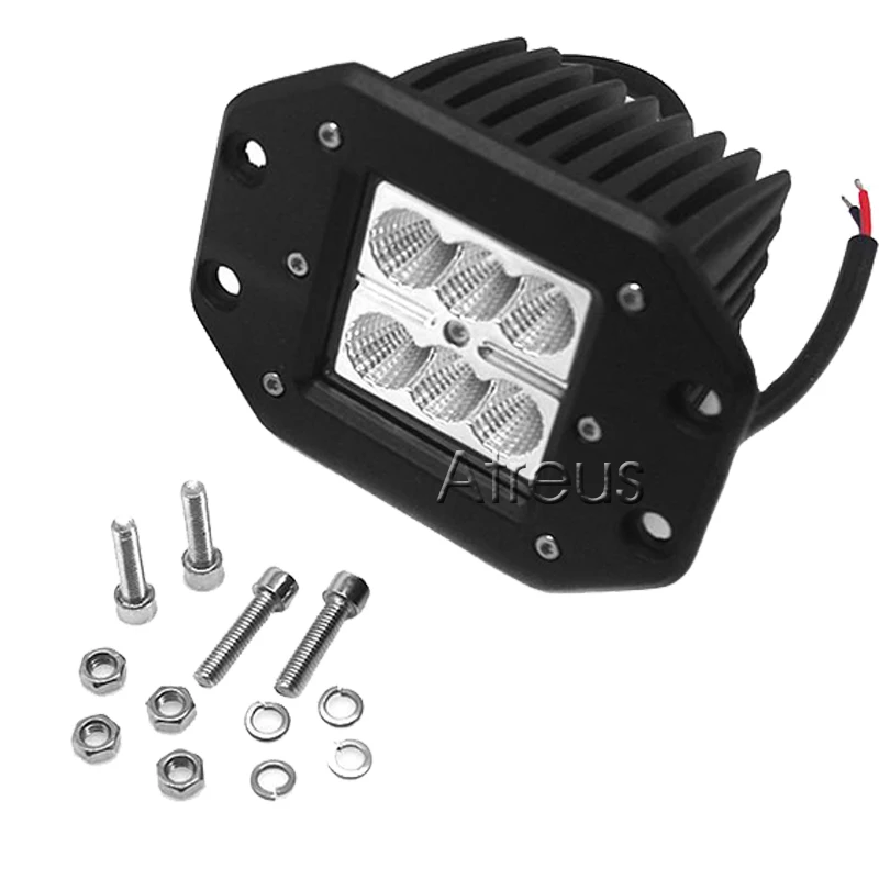 Mutips 18 Вт Автомобильный светодиодный рабочий светильник бар 12V LED пятно света DRL