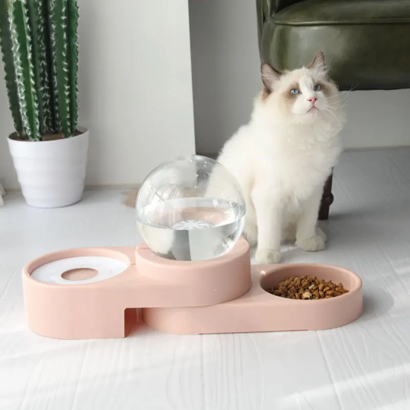 Собак и кошек подачи воды двойного назначения чаша миска для собак собаки