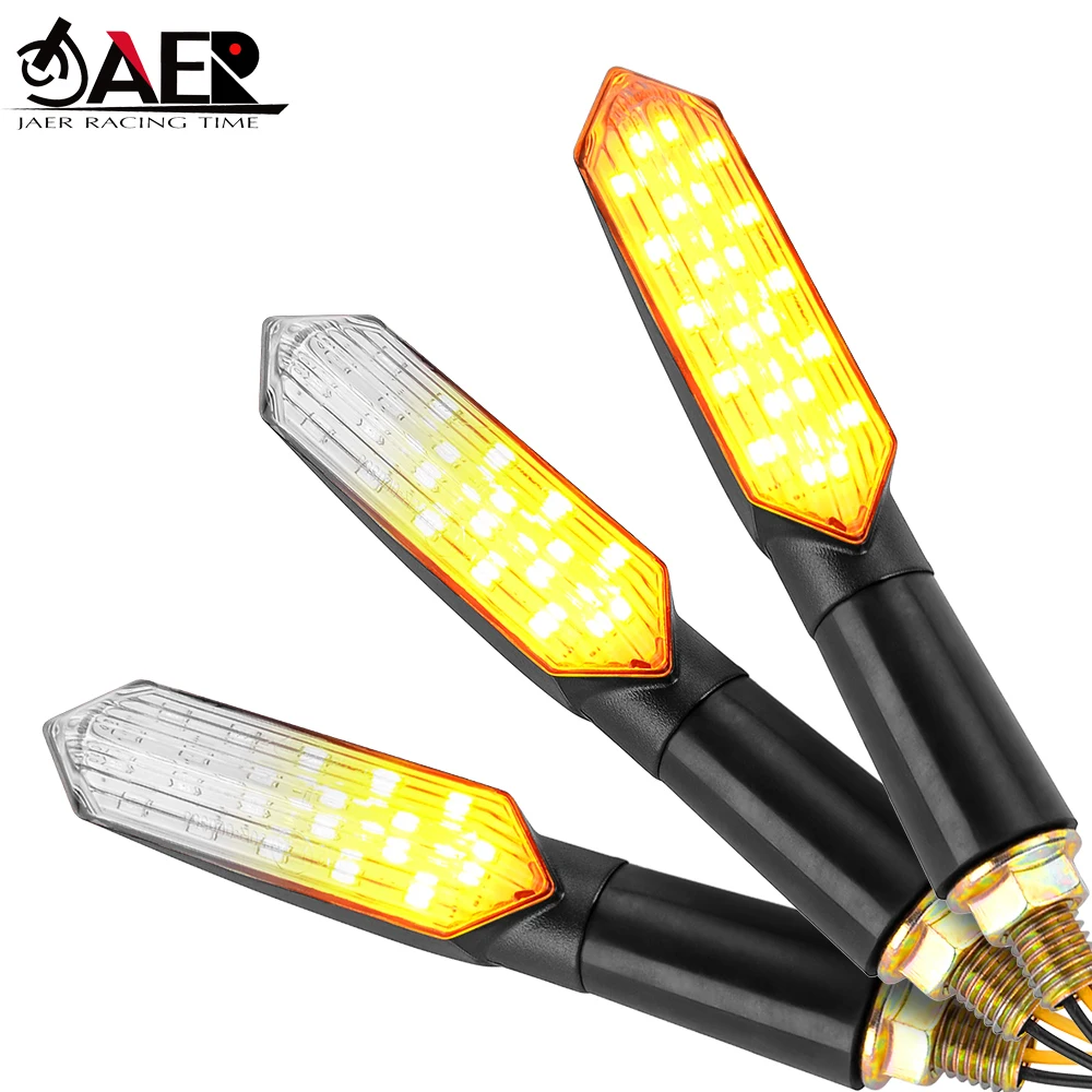 

High Quality Emark Flowing LED Motorcycle Turn Signal Indicators Sequential Blinkers Flashers Flexible Bendable Amber Light