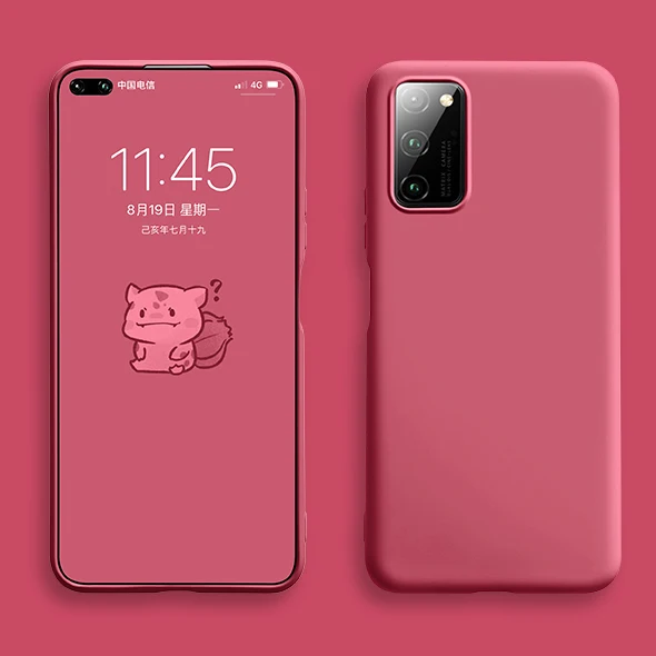 Жидкий силиконовый чехол для Huawei P40 P30 P20 Pro Y5 Y6 Y7 Y9 Prime 2019 Mate 20 Lite Honor 10i 20i на P Smart Plus Z