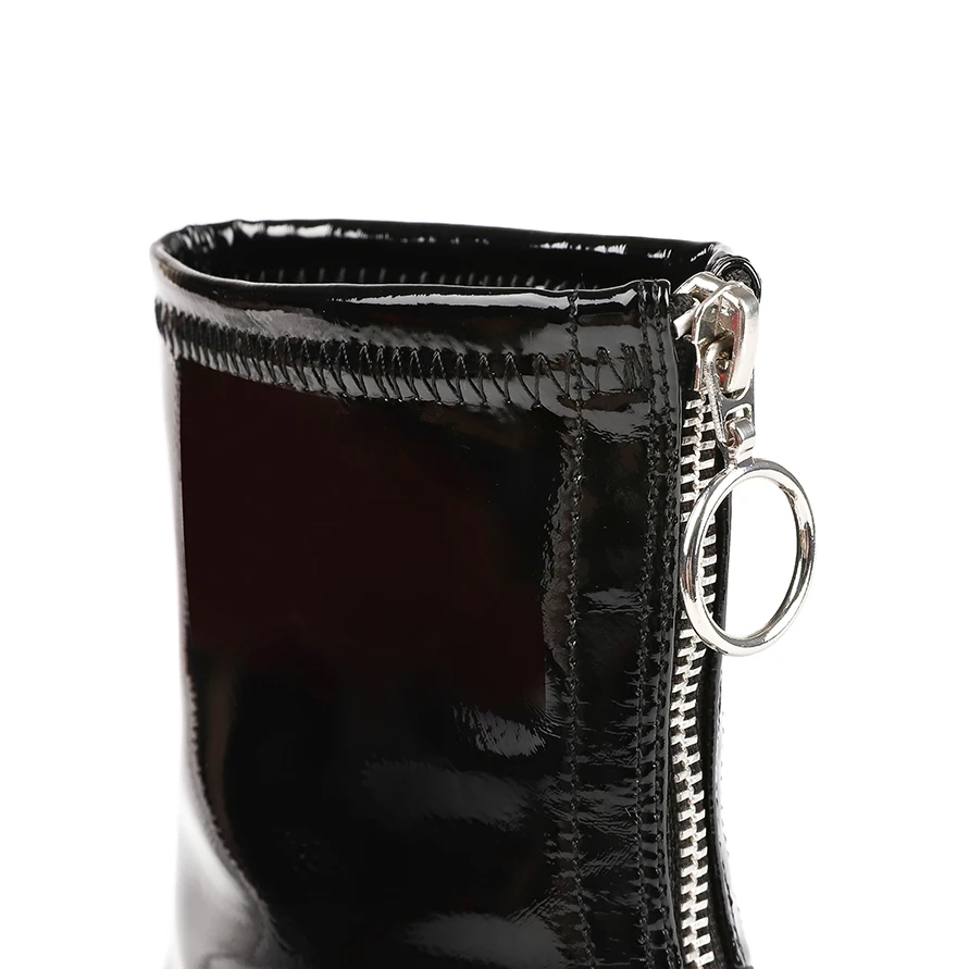 2019 роскошные ботинки женские белые Челси ботильоны на низком каблуке с круглым