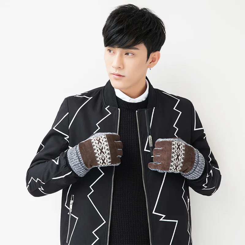 

Gloves men women winter thickening plus velvet warm and windproof riding electric car anti-skid