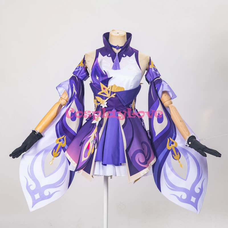 

CosplayLove Game Genshin Impact Keqing Cosplay Costume Cute Purple Dress Custom Made For Female Girl Halloween Christmas
