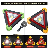portable warning light triangle warning sign triangle car led work light road safety emergency breakdown alarm lamp