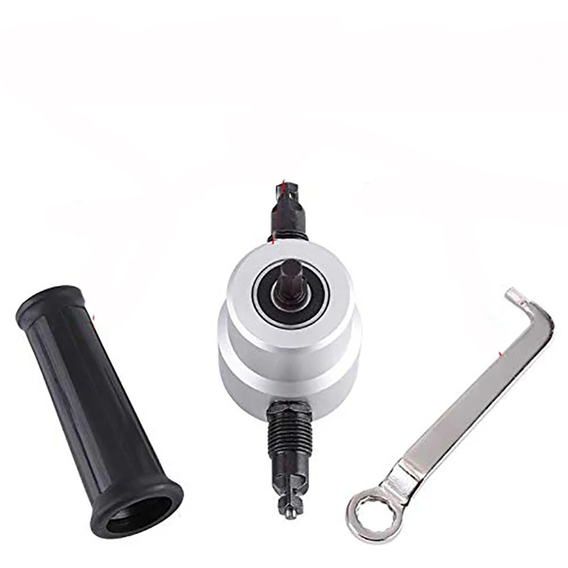 

Electric Sheet Metal Cutting Double Head Nibbler Blade Saw Cutter Tool Drill Accessory Machine Punching Shears Modification