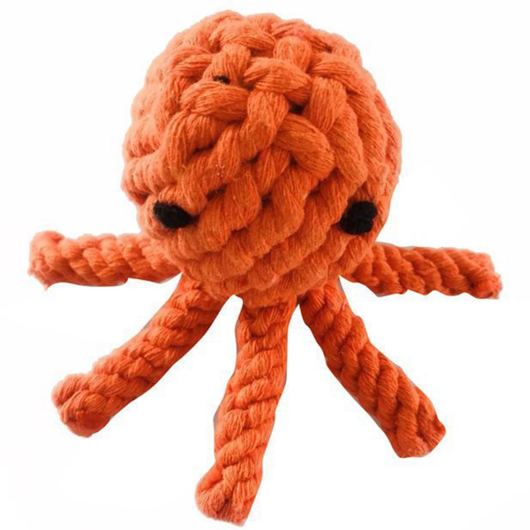 Funny Dog Octopus Toys For Chew Durable Knot Cotton Rope Puppy Toy Trainging Pets Supplies | Дом и сад