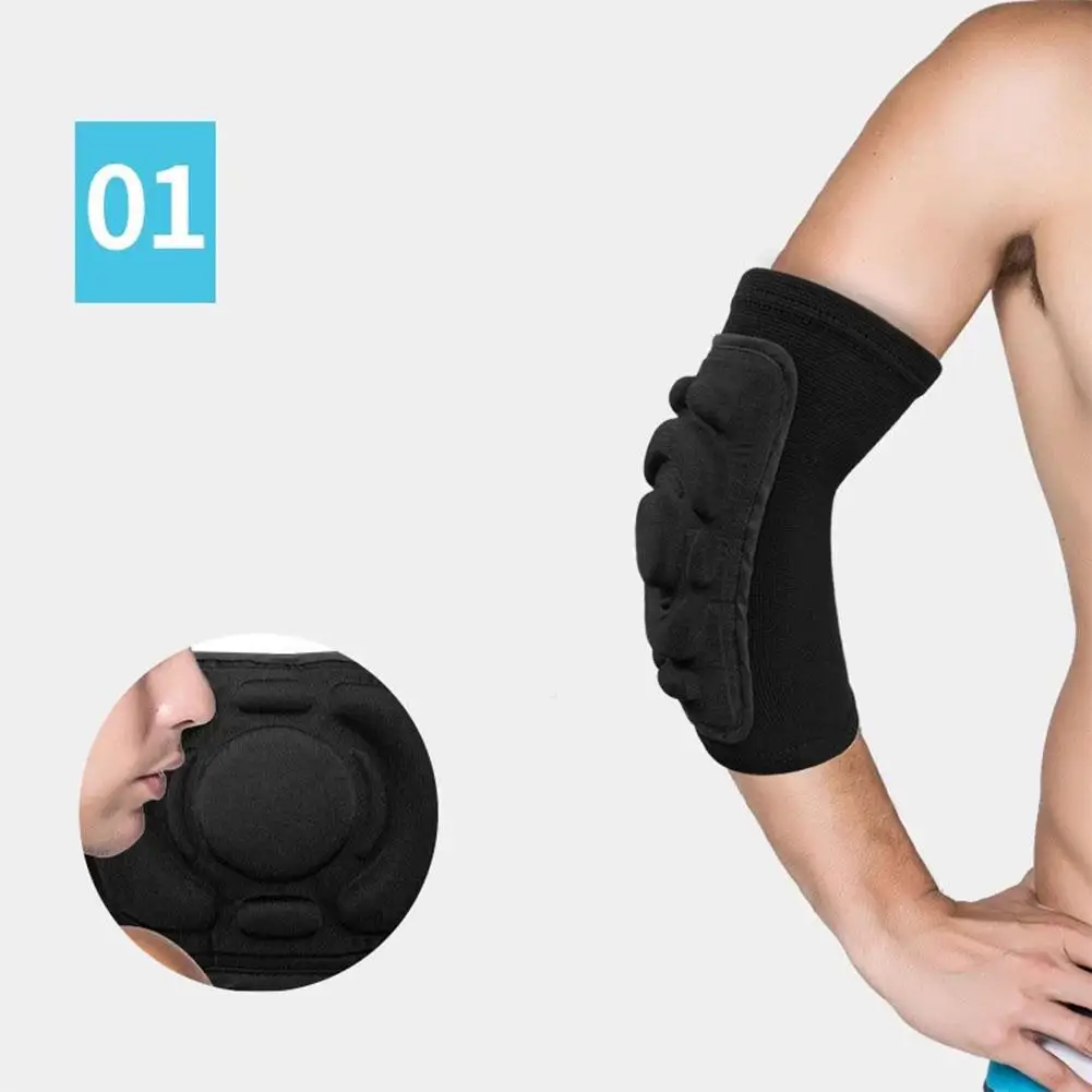 

HiMISS Sport Sponge Elbow Guard Men Summer Thicken Crashproof Basketball Footable Skidding Dancing Warm Joint Protector