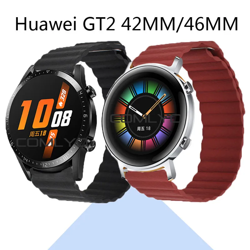 Ремешок для смарт часов из натуральной кожи huawei watch GT2 42 мм 46 ремешок петля