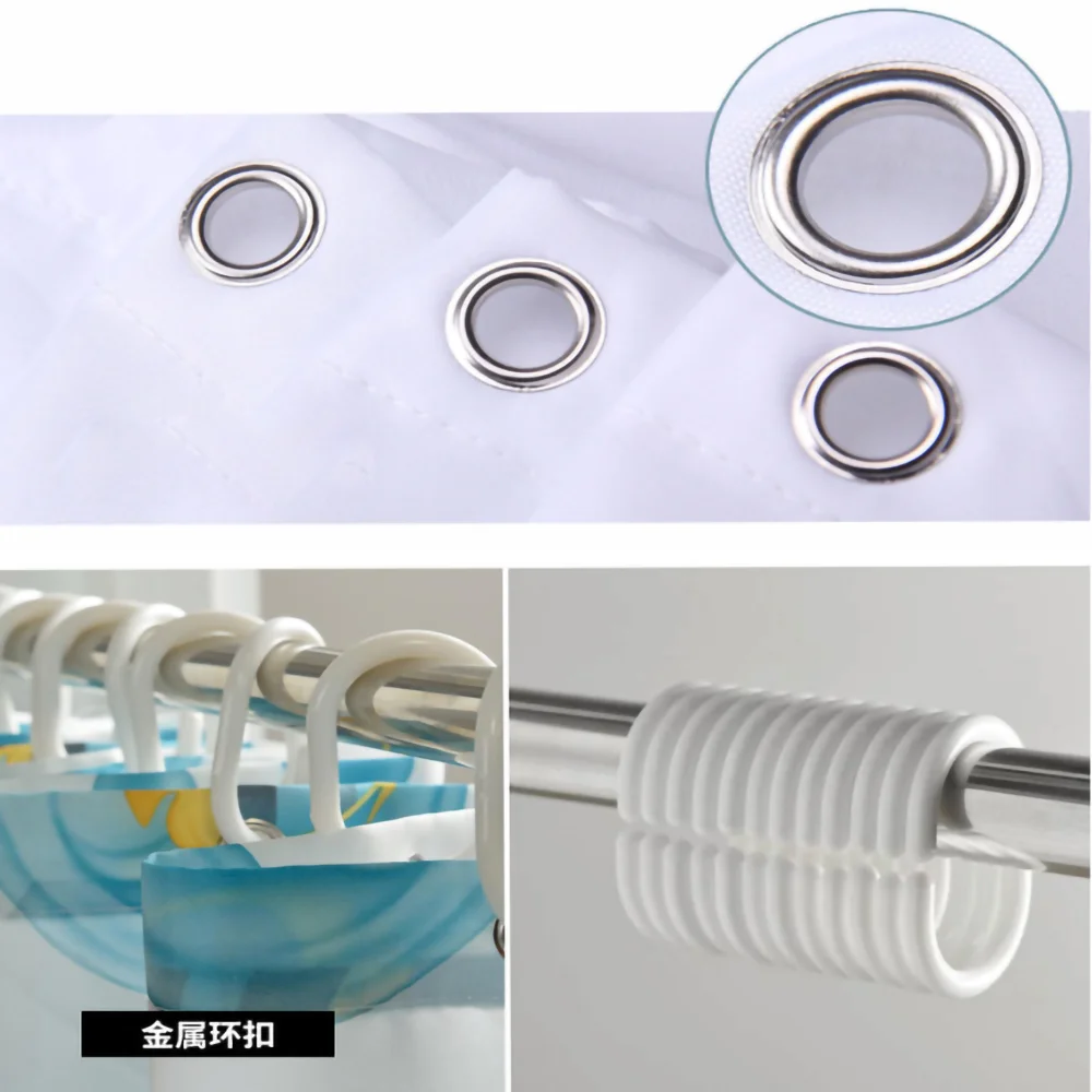 

Thickened Polyester Waterproof Shower Curtains For Bathroom Shower Bathtub Curtains Stripe Gradient Shower Curtains