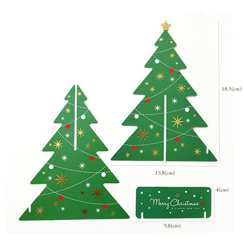 

New Year Cartoon Merry Christmas Tree Paper Envelope With Message Card Greeting Card Letter Stationary Storage Paper Gift