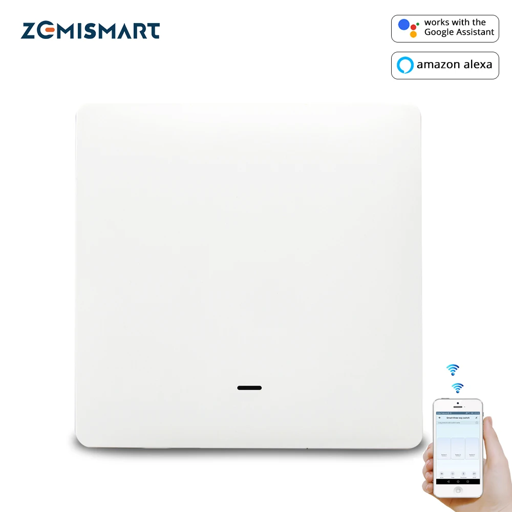 Zemismart Tuya WiFi светильник переключатель нейтральный дополнительный Alexa Echo Google Home на