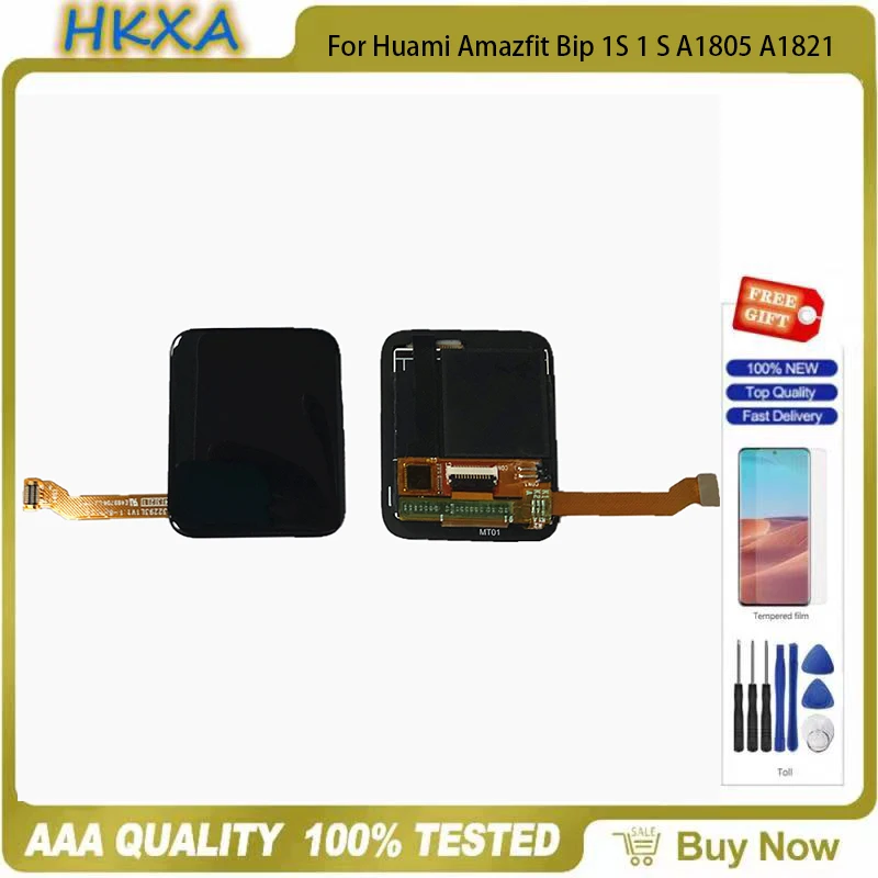 

100% Test AAA+ For Huami Amazfit Bip 1S A1805 A1821 LCD touch screen panel digitizer component repair A1805 A1821 LCD screen