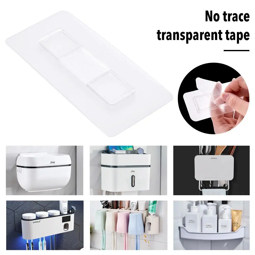 

10Pcs Transparent Strong Self Adhesive Door Wall Hangers Hooks For Silicone Storage Hanging Kitchen Magic Bathroom Tissue Box 4
