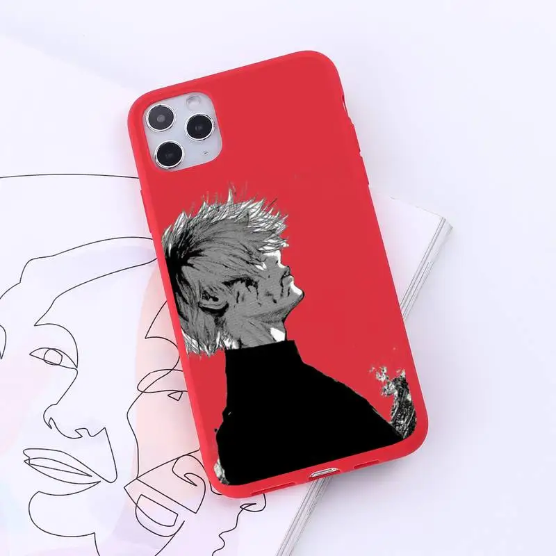 

Tokyo Ghoul Kaneki Ken Anime Phone Case Candy Color for iPhone 6 7 8 11 12 s mini pro X XS XR MAX Plus
