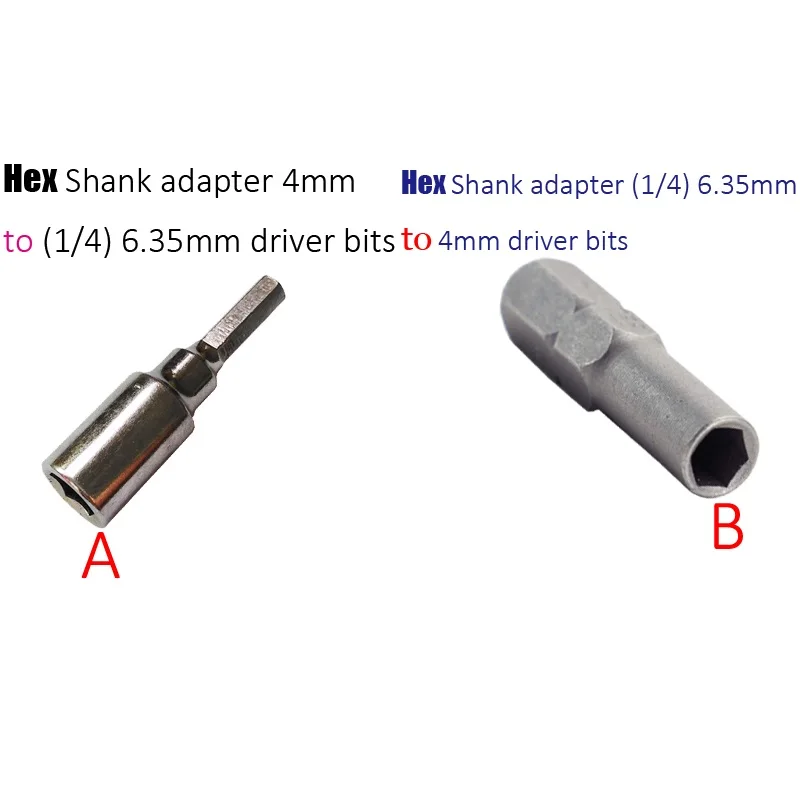 Адаптер для вставки битов 6,35 мм (1/4 дюйма) в 4 мм и шестигранник, в комплекте с отверткой T6 для безопасности Mac Mini.