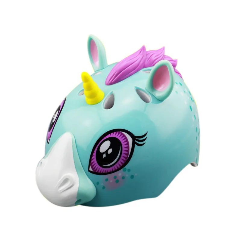 Blue Unicorn Детский велосипедный шлем для мальчиков и девочек открытый спортивный протектор велосипедный и Коньковый Спорт нарисованный шлем Дети высокой плотности безопасности детские шлемы - Цвет: Blue Unicorn