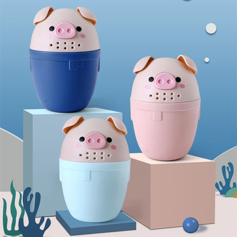 

Cute Cartoon Baby Bath Caps Toddle Shampoo Cup Children Bathing Bailer Baby Shower Spoons Child Washing Hair Cup Kids Bath Tool