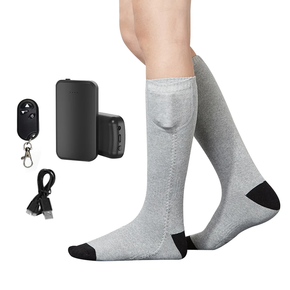 

Foot Warmer Electric Heated Socks Absorb Sweat Climbing Battery Operated Gift Washable For Winter Remote Control Breathable