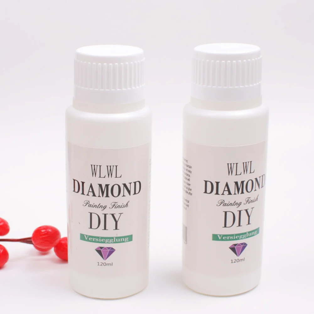 

120ml DIY Diamond Cross Stitch Brightener Glue Diamond Painting Conserver Permanent Hold & Shine Effect Sealer Accessories Tools
