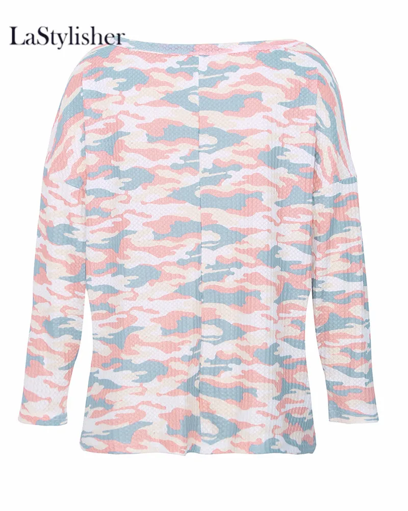 Камуфляжные свитера Женский вязаный пуловер джемпер женский свободный свитер