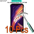 Защитное стекло, ультратонкое, закаленное, твердость 9H, для Ulefone Armor 11  11T 5G, 10 шт.лот