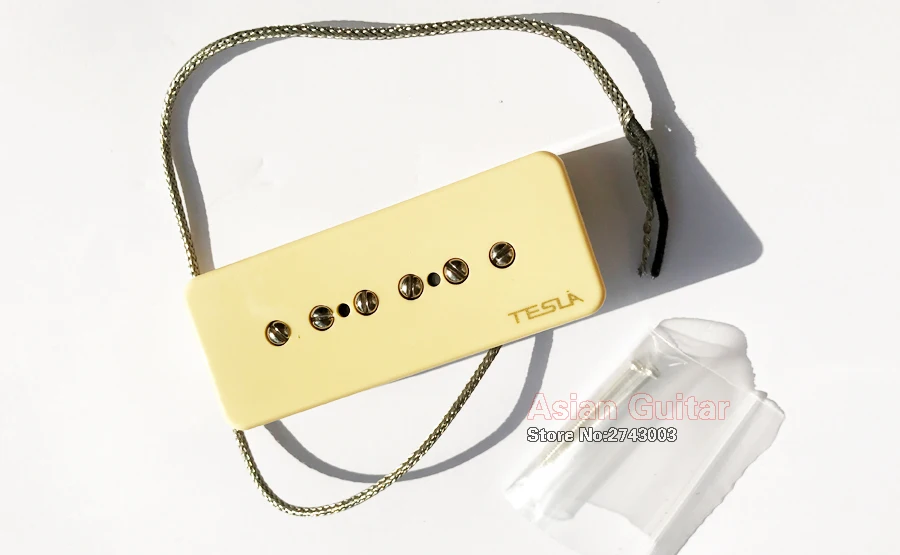 Tesla VR-P90 Pickup восковая гитара черного и кремового цвета расположение шеи или моста |