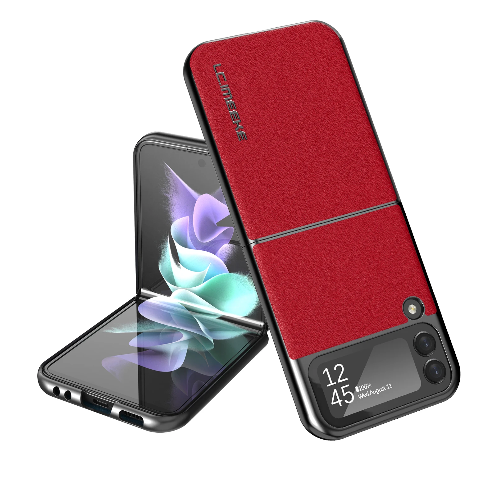 

Тонкий кожаный чехол с точным вырезом для Samsung Galaxy Z Flip 3 5G Flip3, противоударный защитный чехол для сотового телефона