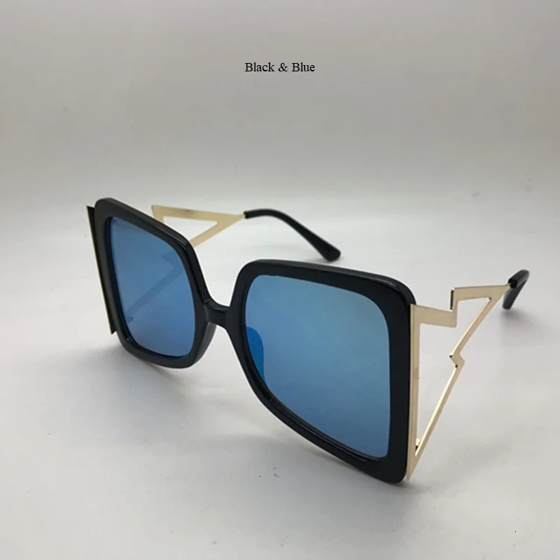 Полые Квадратные Солнцезащитные очки больших размеров для женщин, новые модные солнцезащитные очки в форме банта золотистого пчела, женские градиентные черные розовые оттенки