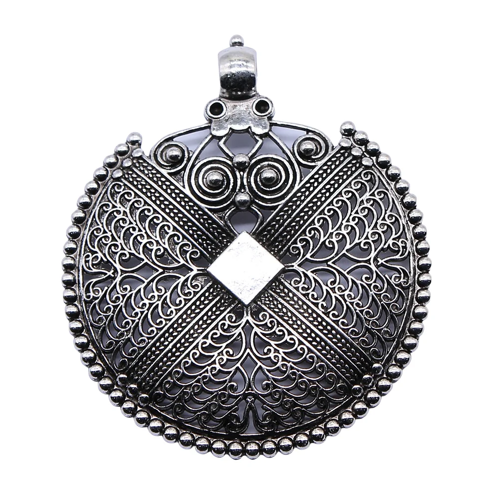 1 шт. / Лот полые резные большой кулон подвески Diy металлические украшения